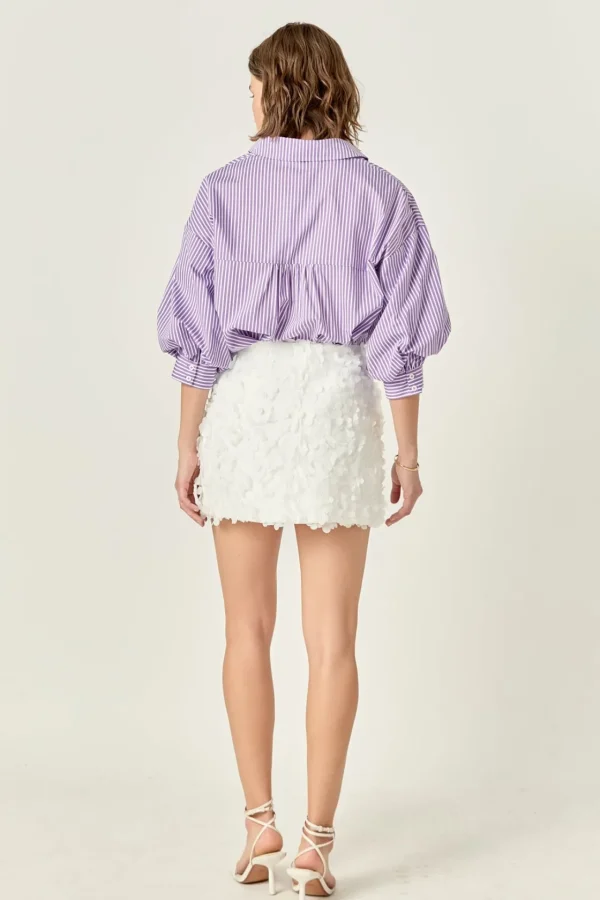 ENGLISH FACTORY Skirts | Tops*- Charlotte Flower Mini Skirt OFFWHITE