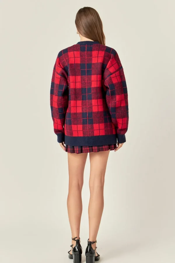 ENGLISH FACTORY Sweaters & Knits | Matching Sets*- Check Cardigan