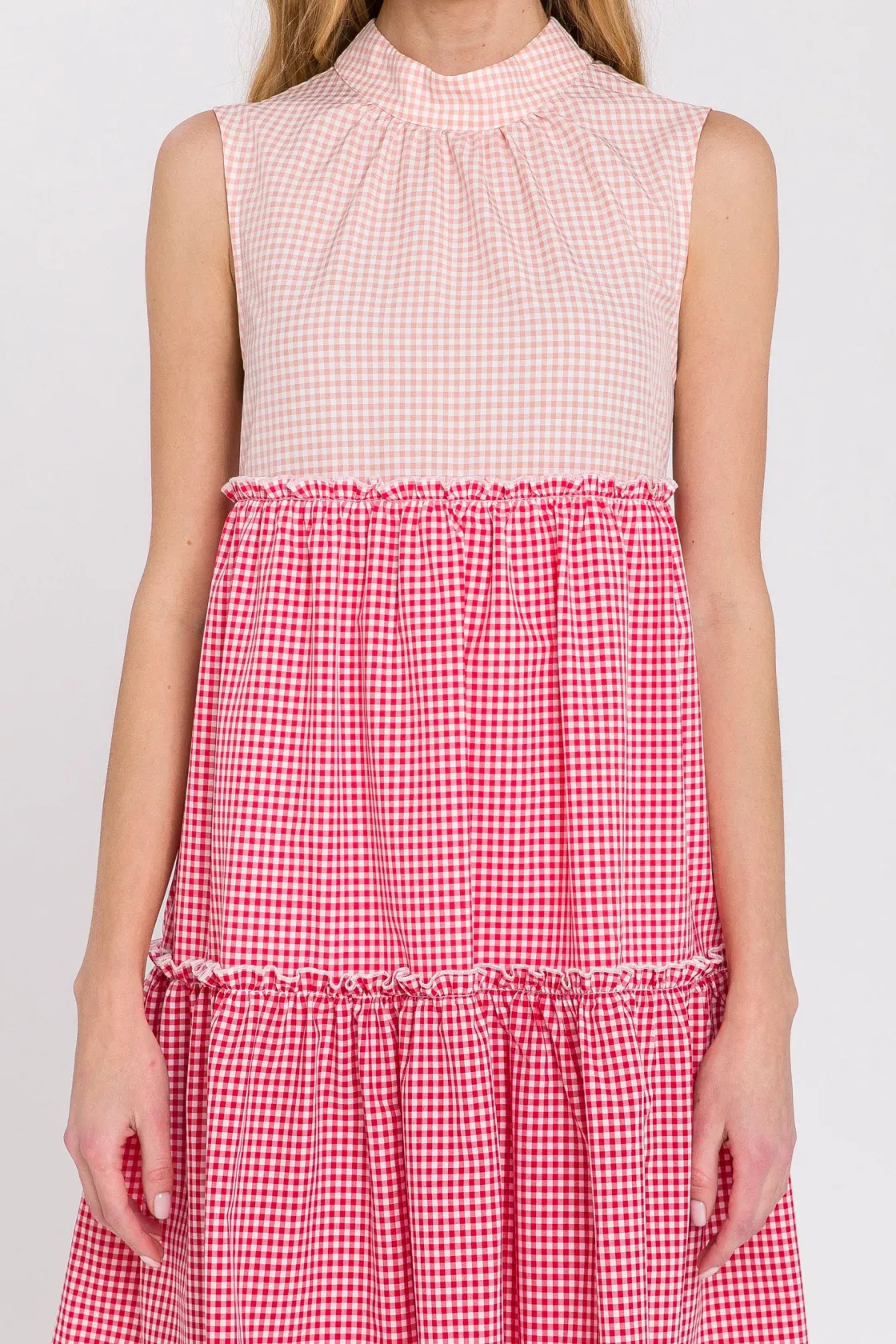 english_factory__check_co_0.webp ENGLISH FACTORY Tops*- Check Color Block Mini Dress MULTI