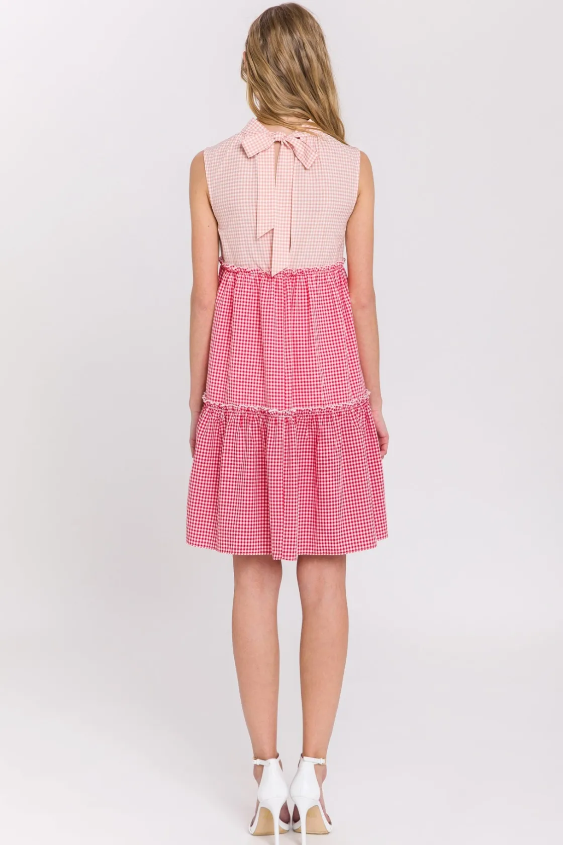 english_factory__check_co_2.webp ENGLISH FACTORY Tops*- Check Color Block Mini Dress MULTI