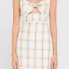 ENGLISH FACTORY Tops*- Check Print Maxi Dress YELLOW