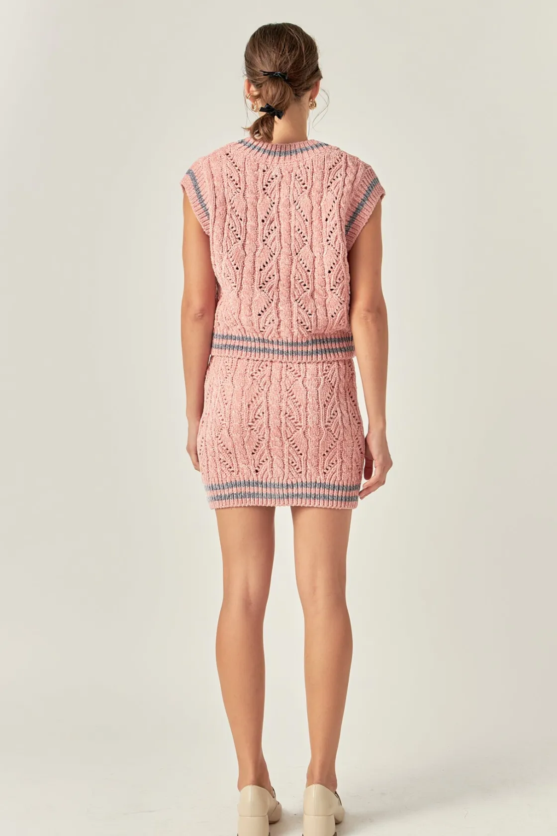english_factory__chenille_2.webp ENGLISH FACTORY Tops*- Chenille Contrast Vest