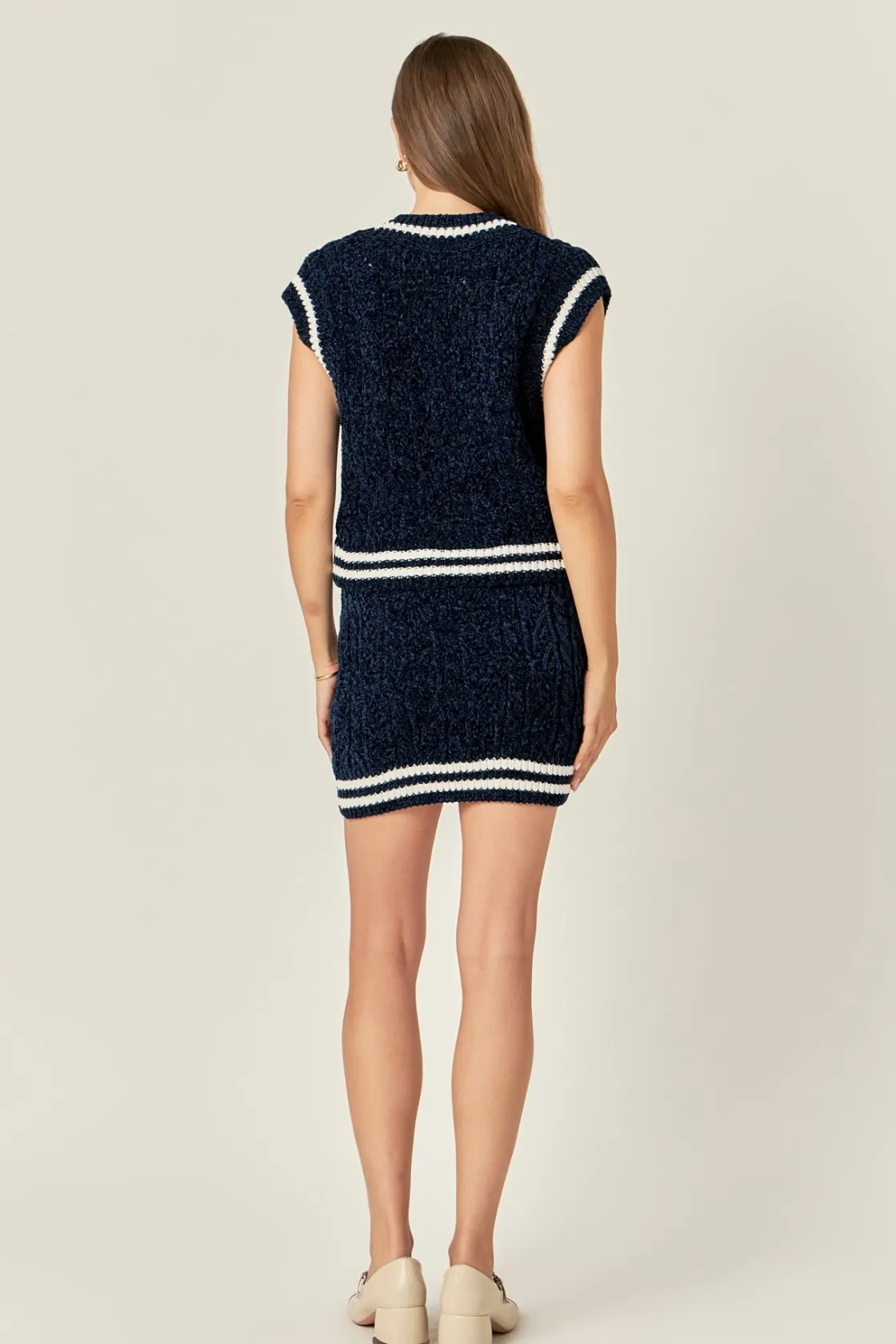 english_factory__chenille_7.webp ENGLISH FACTORY Tops*- Chenille Contrast Vest