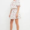 ENGLISH FACTORY Matching Sets | Tops*- Cherry Print Voluminous Top WHITE