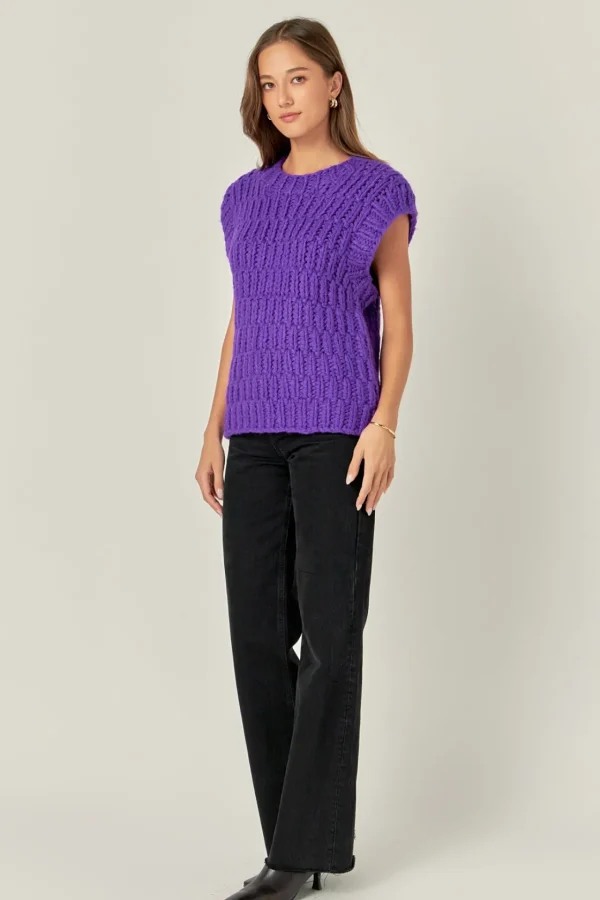 ENGLISH FACTORY Sweaters & Knits | Tops*- Chunky Knit Sweater Vest