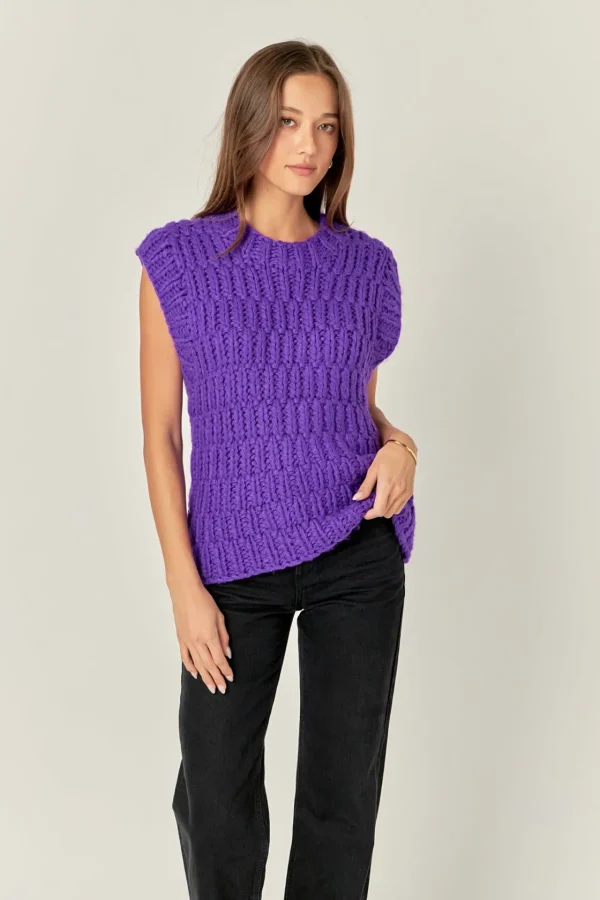 ENGLISH FACTORY Sweaters & Knits | Tops*- Chunky Knit Sweater Vest