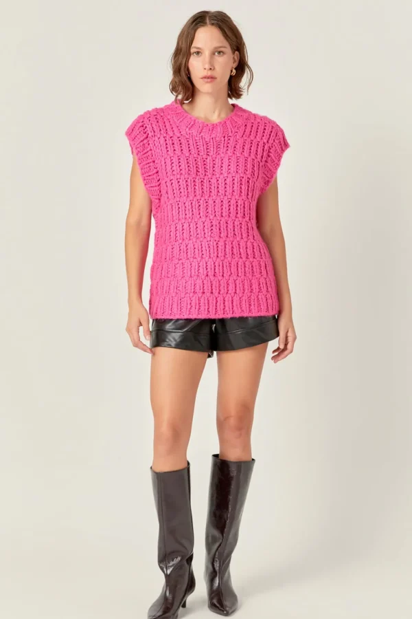 ENGLISH FACTORY Sweaters & Knits | Tops*- Chunky Knit Sweater Vest