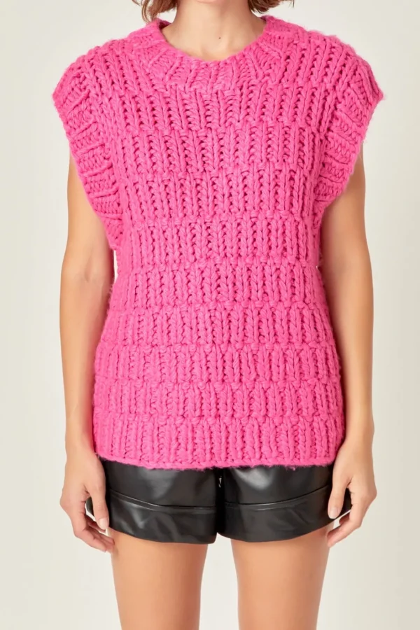 ENGLISH FACTORY Sweaters & Knits | Tops*- Chunky Knit Sweater Vest