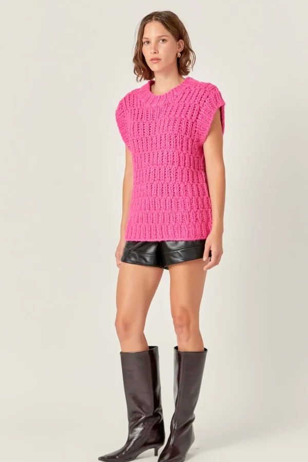 ENGLISH FACTORY Sweaters & Knits | Tops*- Chunky Knit Sweater Vest