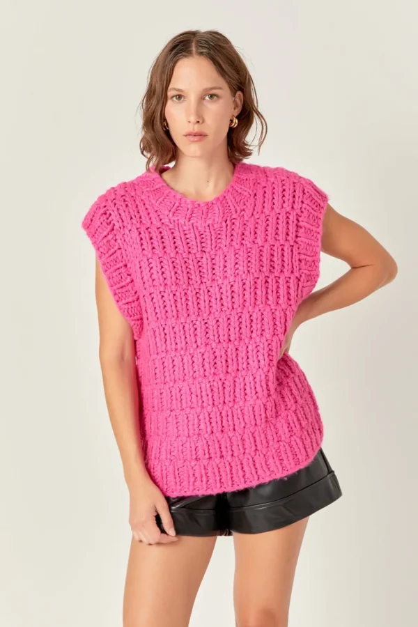 ENGLISH FACTORY Sweaters & Knits | Tops*- Chunky Knit Sweater Vest