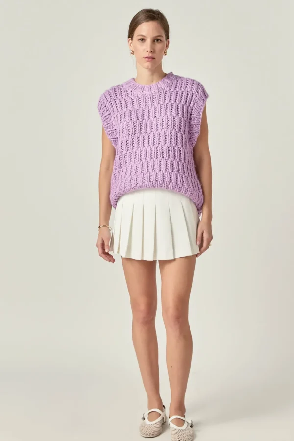 ENGLISH FACTORY Sweaters & Knits | Tops*- Chunky Knit Sweater Vest