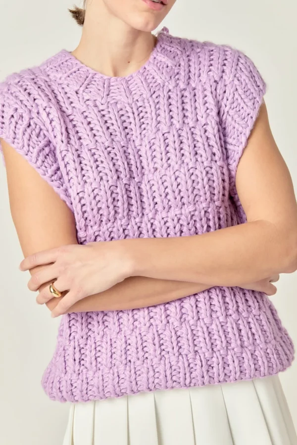 ENGLISH FACTORY Sweaters & Knits | Tops*- Chunky Knit Sweater Vest