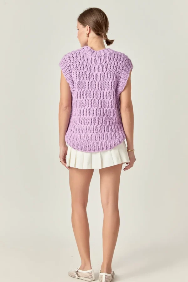 ENGLISH FACTORY Sweaters & Knits | Tops*- Chunky Knit Sweater Vest