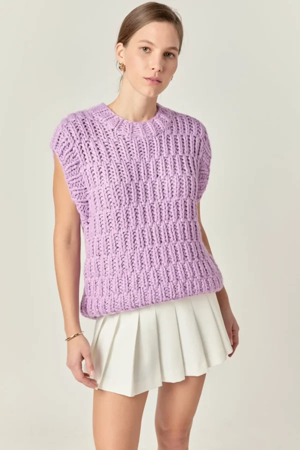 ENGLISH FACTORY Sweaters & Knits | Tops*- Chunky Knit Sweater Vest