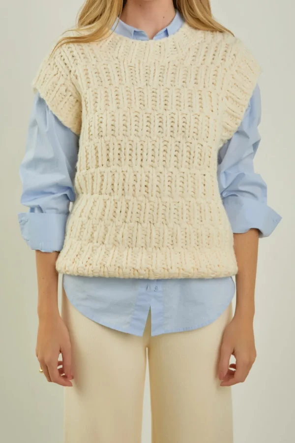 ENGLISH FACTORY Sweaters & Knits | Tops*- Chunky Knit Sweater Vest