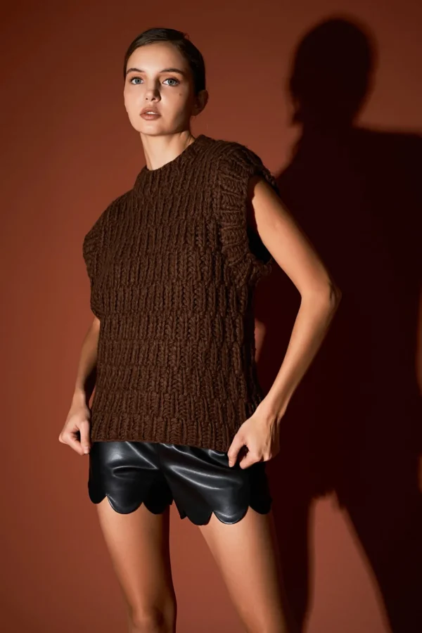 ENGLISH FACTORY Sweaters & Knits | Tops*- Chunky Knit Sweater Vest