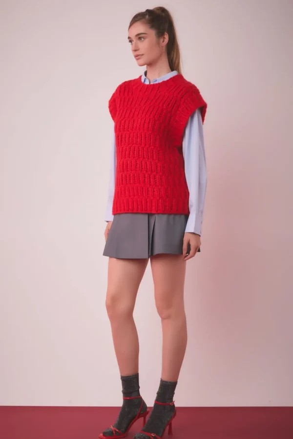 ENGLISH FACTORY Sweaters & Knits | Tops*- Chunky Knit Sweater Vest