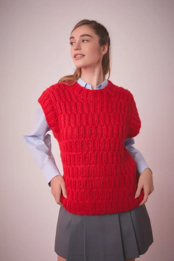 ENGLISH FACTORY Sweaters & Knits | Tops*- Chunky Knit Sweater Vest