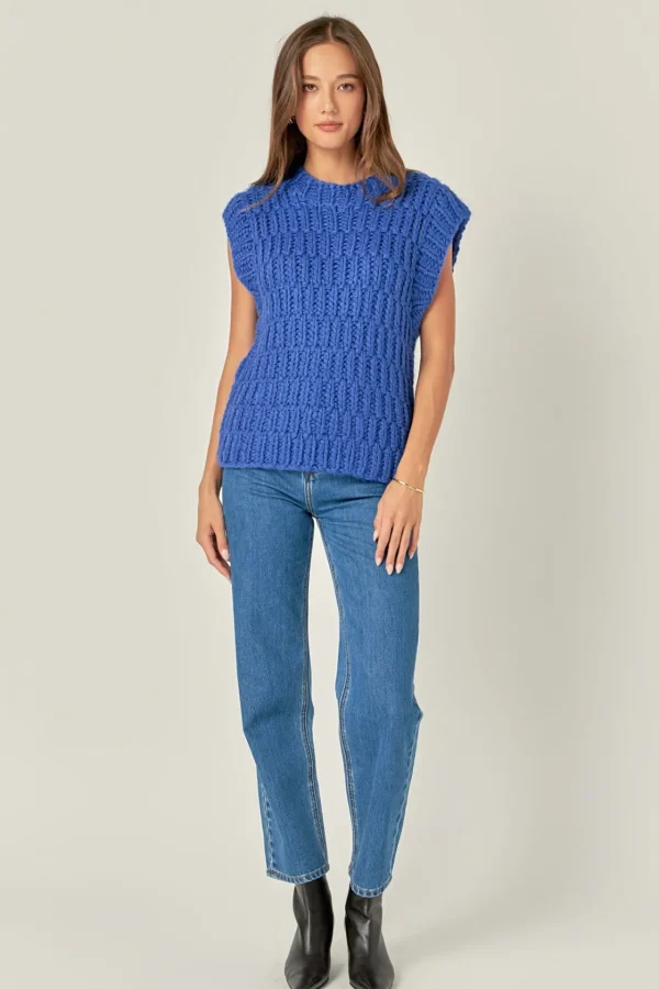 ENGLISH FACTORY Sweaters & Knits | Tops*- Chunky Knit Sweater Vest