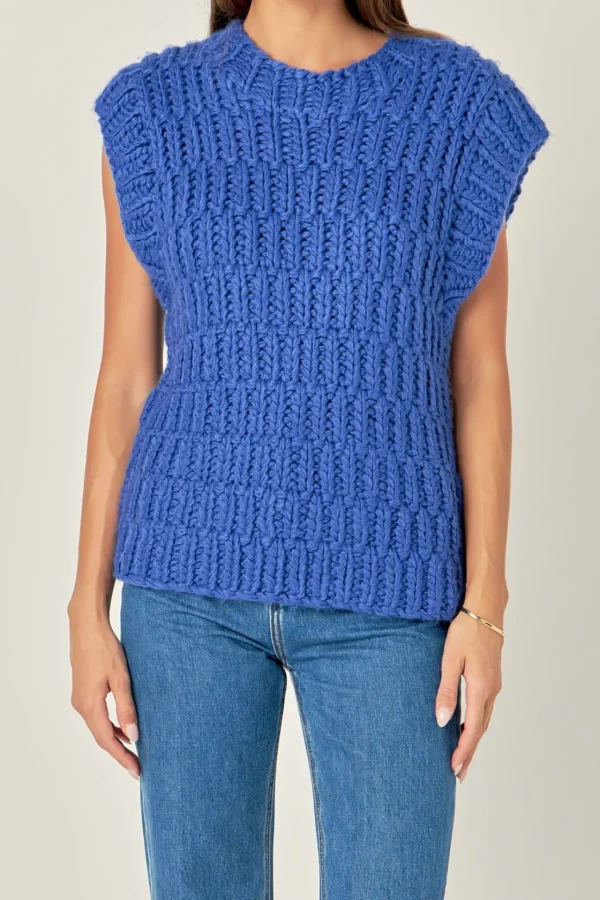 ENGLISH FACTORY Sweaters & Knits | Tops*- Chunky Knit Sweater Vest
