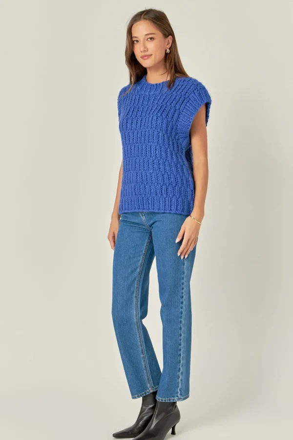 ENGLISH FACTORY Sweaters & Knits | Tops*- Chunky Knit Sweater Vest