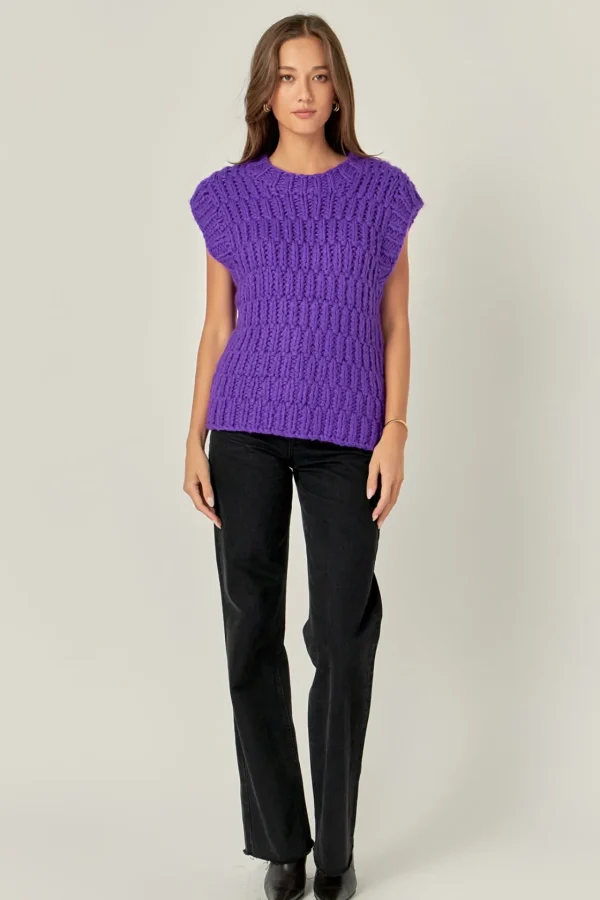 ENGLISH FACTORY Sweaters & Knits | Tops*- Chunky Knit Sweater Vest