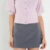 ENGLISH FACTORY Sweaters & Knits*- Collar Detail Short Puff Sleeve Cardigan