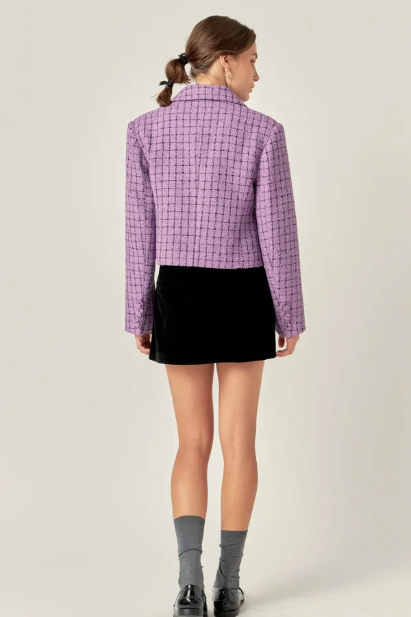 ENGLISH FACTORY Jackets & Coats | Tops*- Collar Detail Tweed Jacket