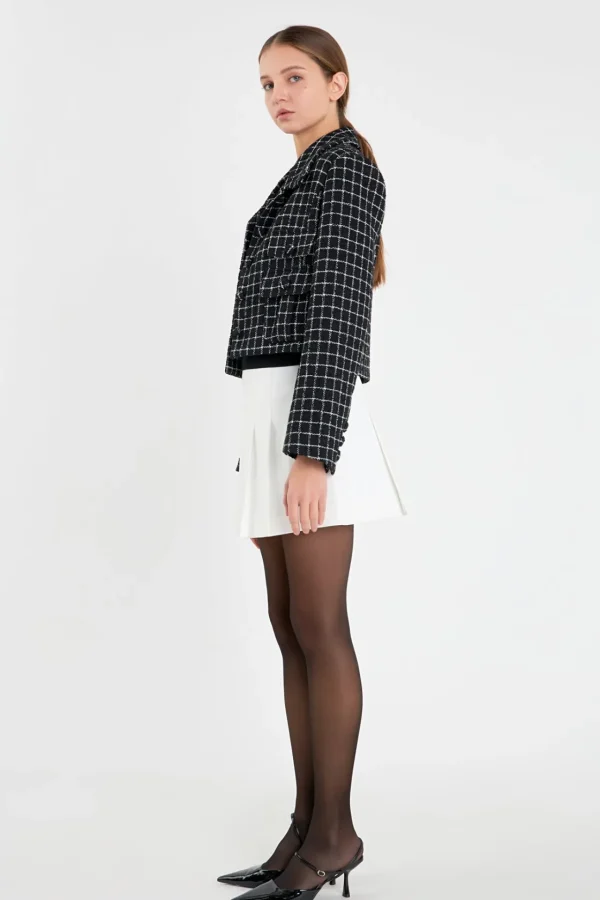 ENGLISH FACTORY Jackets & Coats | Tops*- Collar Detail Tweed Jacket