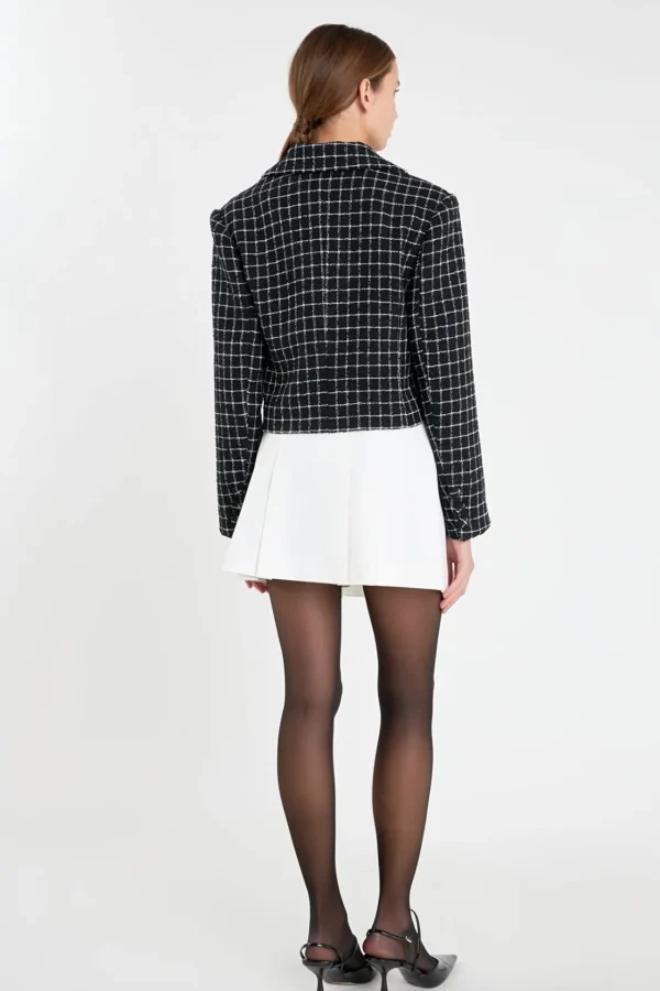 ENGLISH FACTORY Jackets & Coats | Tops*- Collar Detail Tweed Jacket
