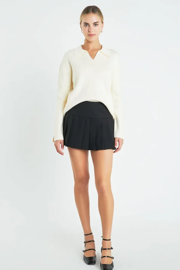 ENGLISH FACTORY Sweaters & Knits | Matching Sets*- Collared Knit Sweater