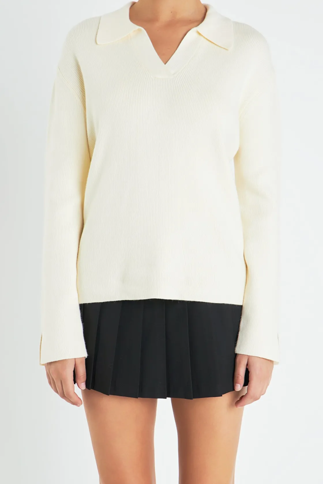 english_factory__collared_15.webp ENGLISH FACTORY Sweaters & Knits | Matching Sets*- Collared Knit Sweater