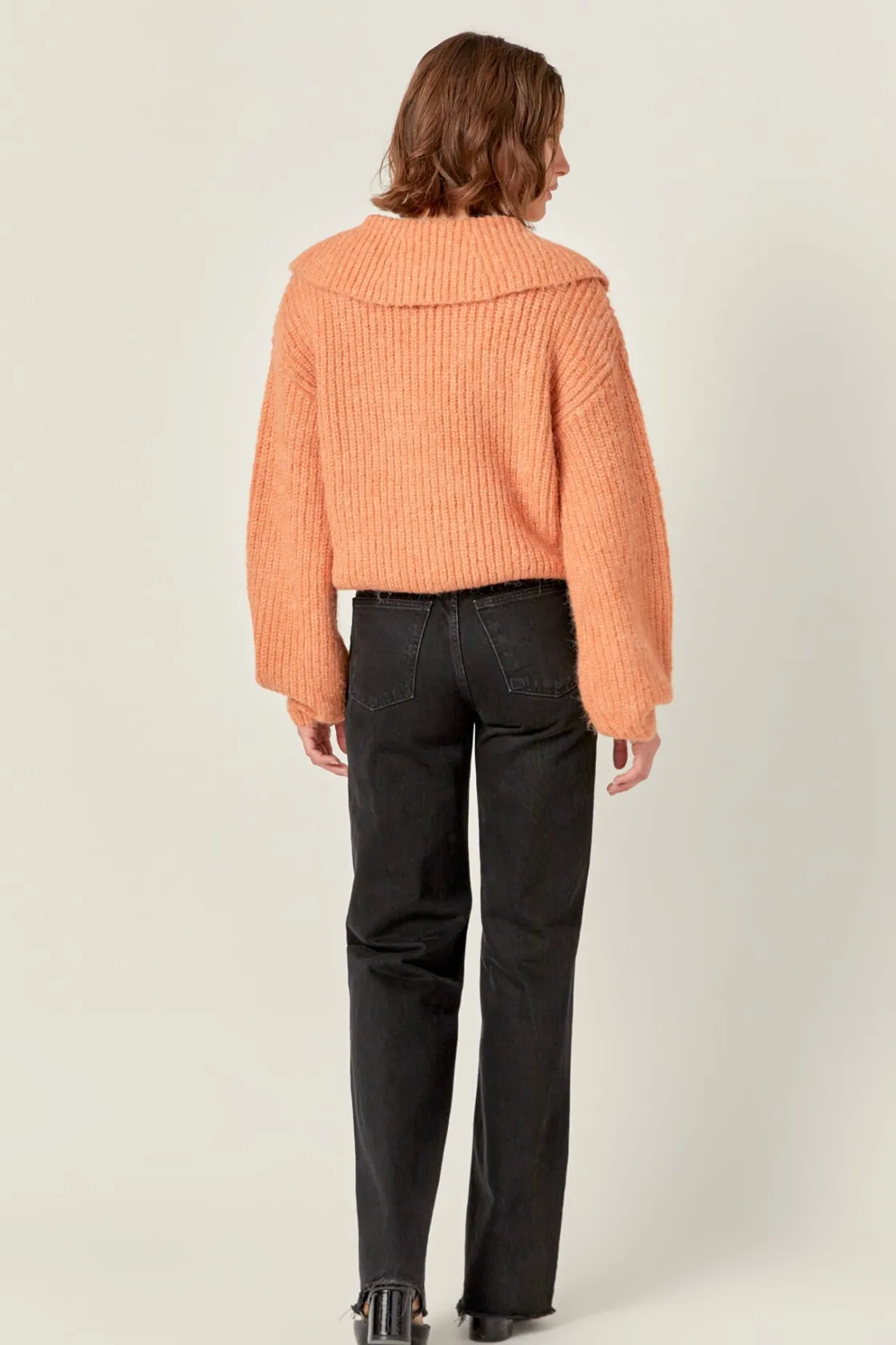 english_factory__collared_2-2.webp ENGLISH FACTORY Sweaters & Knits | Tops*- Collared Rib Chunky Sweater