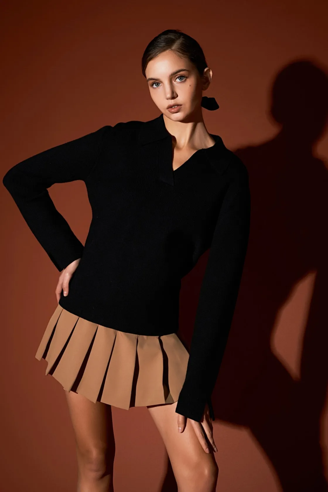 english_factory__collared_3.webp ENGLISH FACTORY Sweaters & Knits | Matching Sets*- Collared Knit Sweater