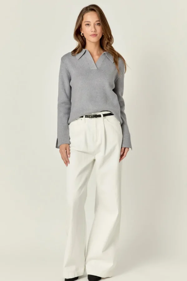ENGLISH FACTORY Sweaters & Knits | Matching Sets*- Collared Knit Sweater