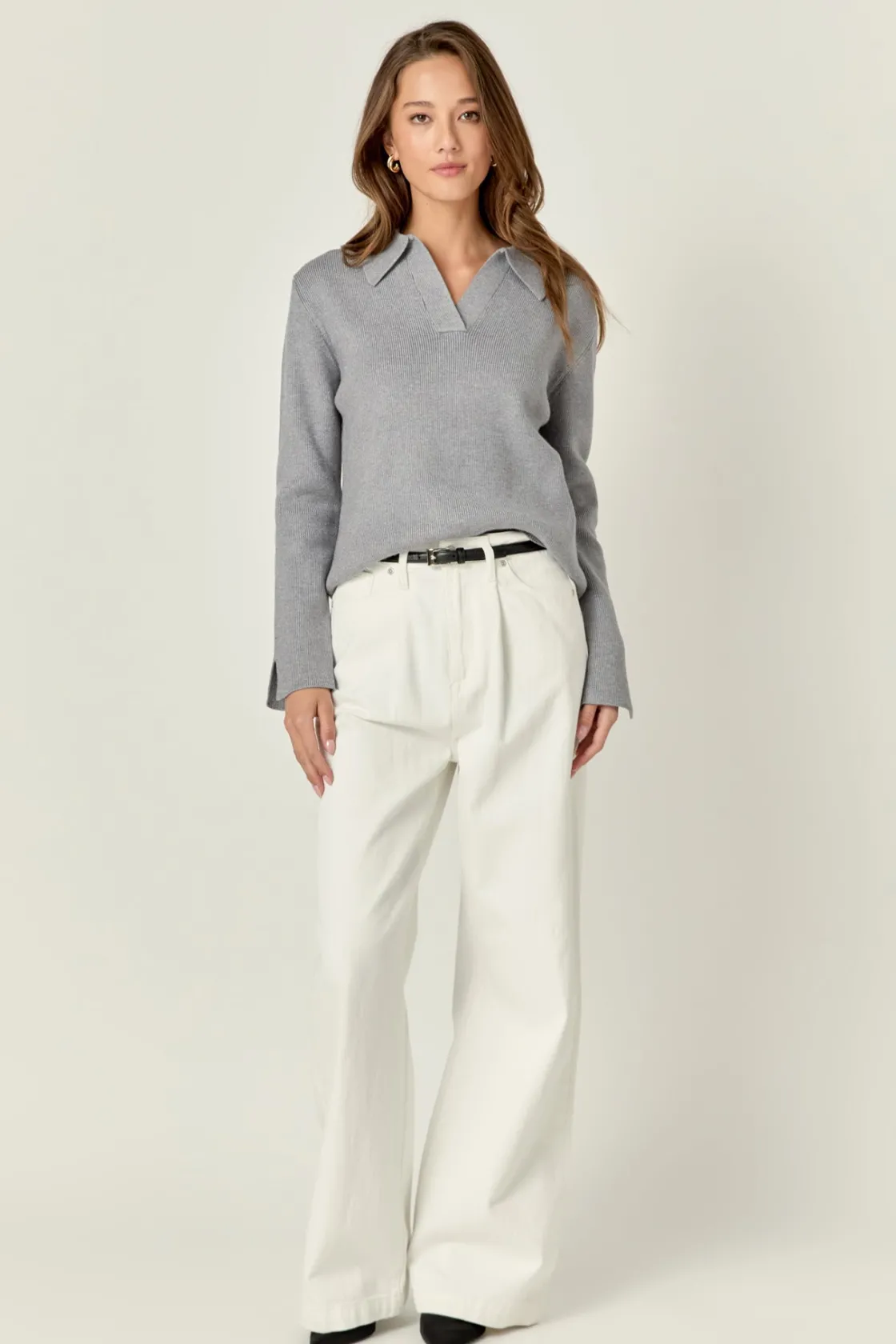 english_factory__collared_4.webp ENGLISH FACTORY Sweaters & Knits | Matching Sets*- Collared Knit Sweater