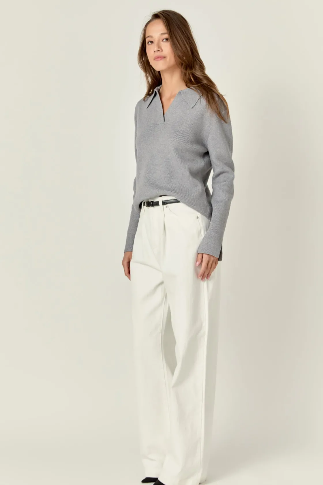 english_factory__collared_6.webp ENGLISH FACTORY Sweaters & Knits | Matching Sets*- Collared Knit Sweater