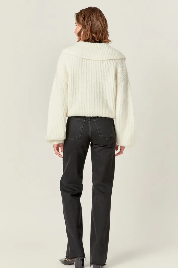 ENGLISH FACTORY Sweaters & Knits | Tops*- Collared Rib Chunky Sweater