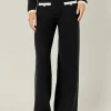 ENGLISH FACTORY Matching Sets | Pants*- Color Block Pants BLACK/WHITE