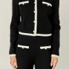 ENGLISH FACTORY Matching Sets | Jackets & Coats*- Color Block Cardigan BLACK/WHITE