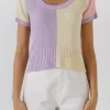 ENGLISH FACTORY Sweaters & Knits | Tops*- Color Blocked Sweater Top MULTI