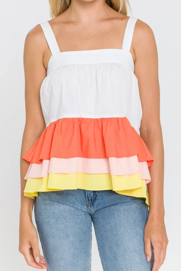 ENGLISH FACTORY Tops*- Color Block 3 Tiers Top MULTI