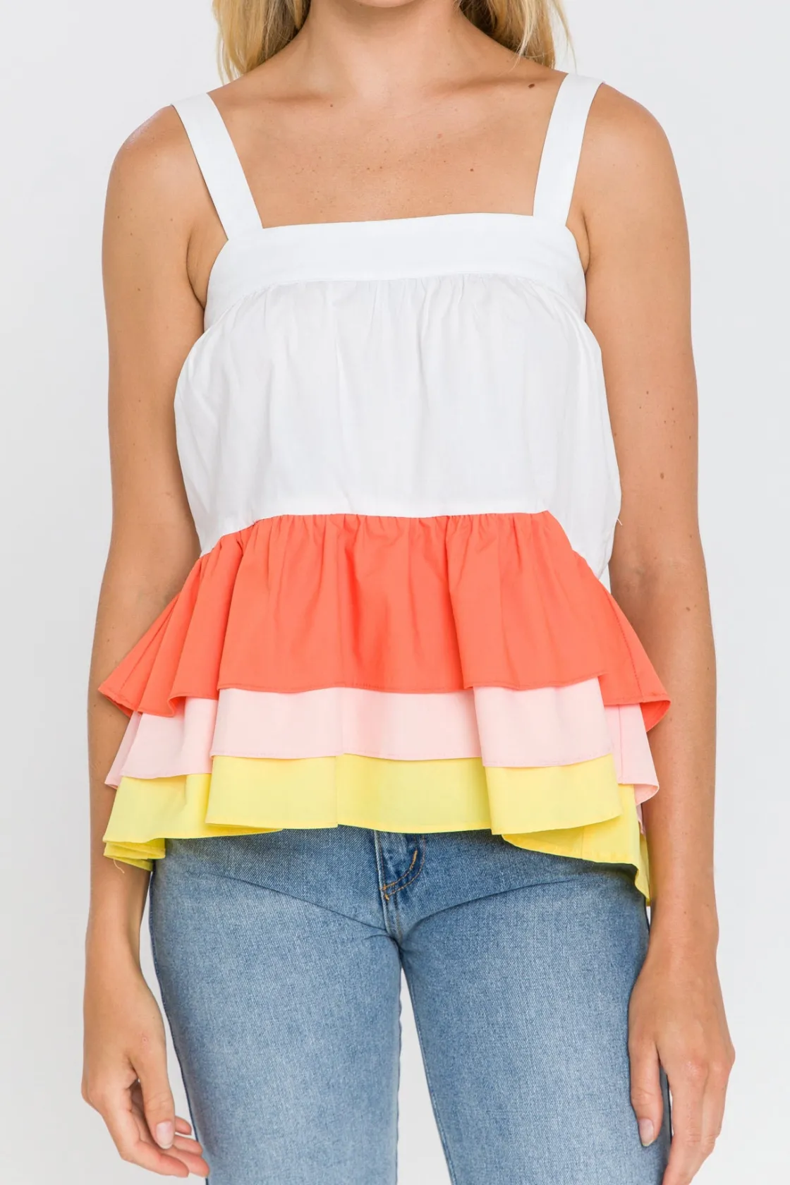 english_factory__color_bl_0-3.webp ENGLISH FACTORY Tops*- Color Block 3 Tiers Top MULTI