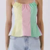 ENGLISH FACTORY Tops*- Color Block Cami Top MULTI