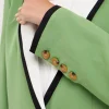ENGLISH FACTORY Blazers | Tops*- Color Block Single Button Blazer GREENCOMBO