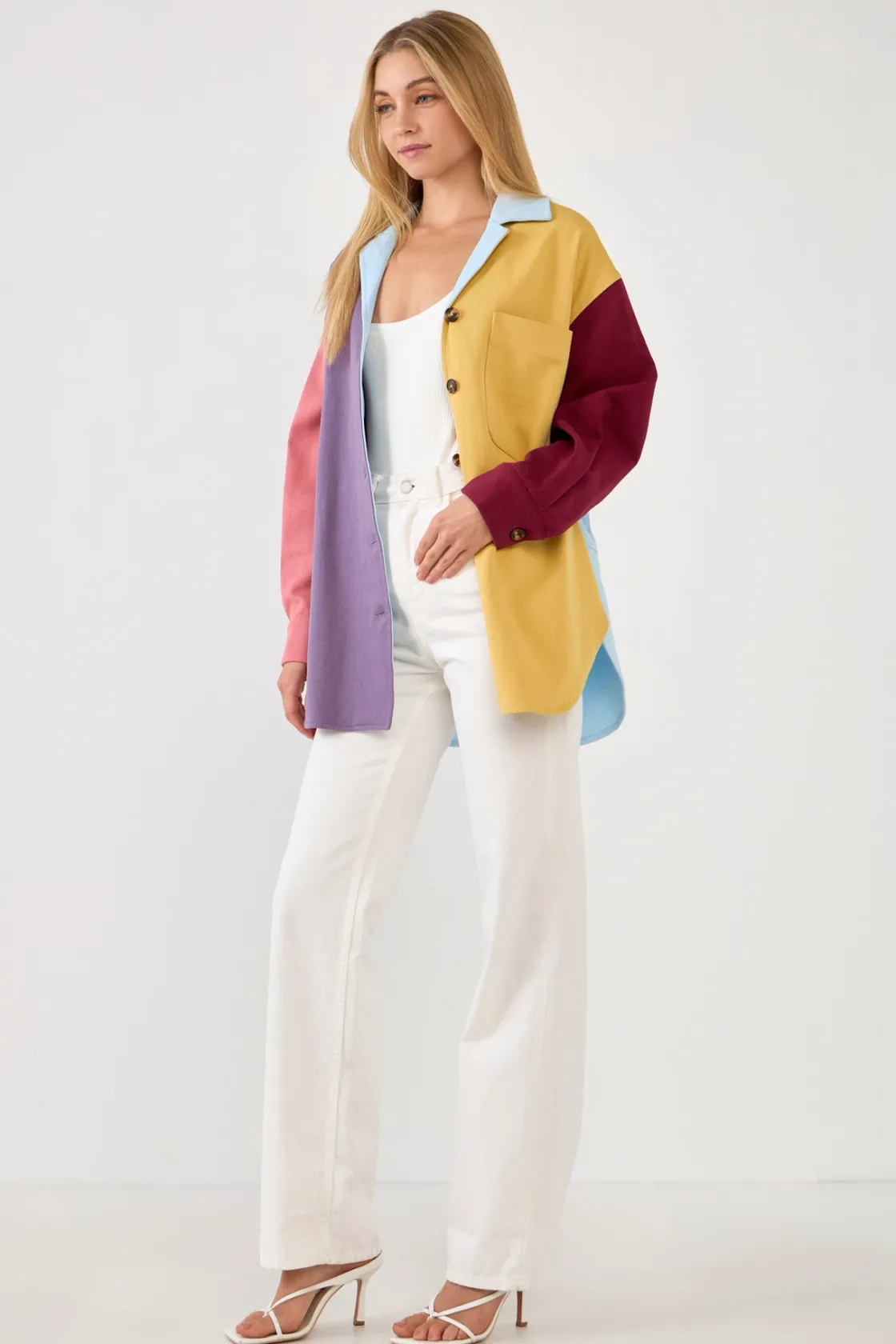 english_factory__color_bl_1-10.webp ENGLISH FACTORY Jackets & Coats | Tops*- Color Block Shirts Jacket MULTI