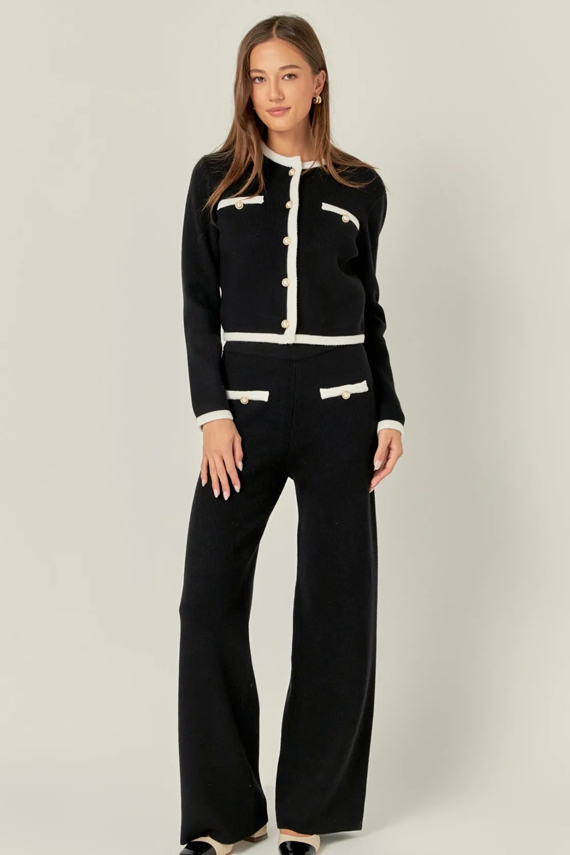 english_factory__color_bl_1-15.webp ENGLISH FACTORY Matching Sets | Pants*- Color Block Pants BLACK/WHITE