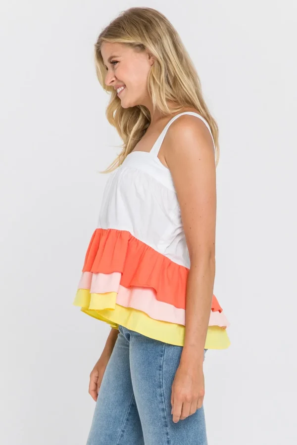 ENGLISH FACTORY Tops*- Color Block 3 Tiers Top MULTI