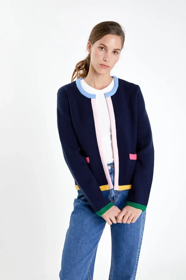 ENGLISH FACTORY Sweaters & Knits | Matching Sets*- Color Block Sweater Cardigan