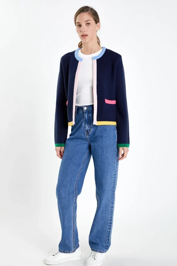 ENGLISH FACTORY Sweaters & Knits | Matching Sets*- Color Block Sweater Cardigan